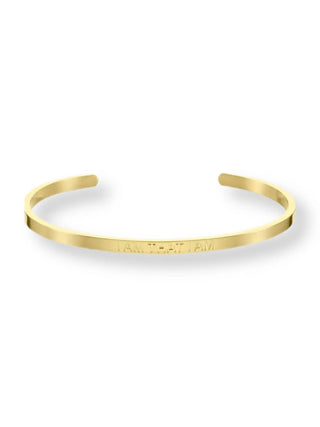 ‘I Am That I Am’ Affirmation Bracelet Gold - Prezzi