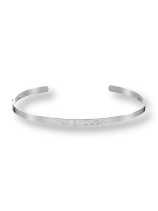 ‘I Am Enough’ Affirmation Bracelet Silver - Prezzi