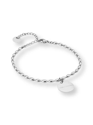 ‘I Am Strong’ Beaded Bracelet Silver - Prezzi