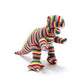 Best Years Knitted Rainbow Stripe T Rex Dinosaur Rattle Best Years