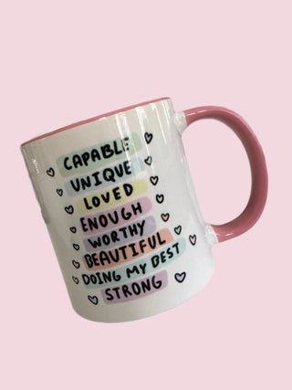 ‘I AM’  Positivity mug - Pink - Prezzi