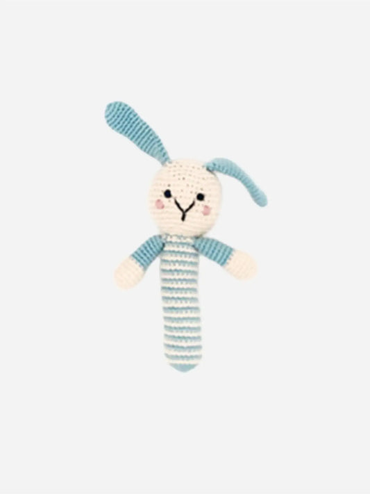 Pebble Stick Bunny Rattle - Blue - Prezzi