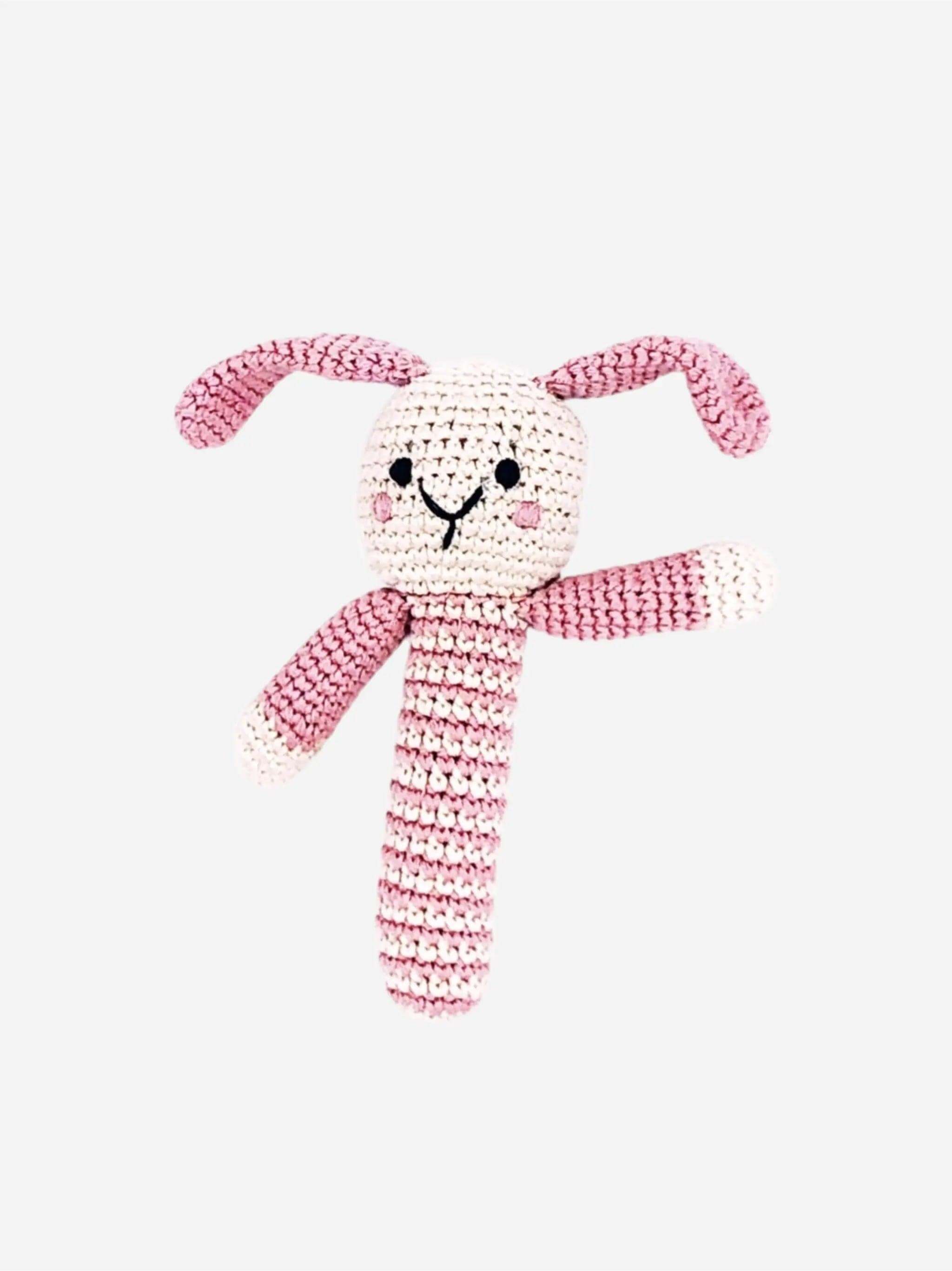 Pebble Stick Bunny Rattle - Pink - Prezzi