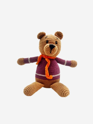 Pebble Teddy Bear Rattle Soft Purple - Prezzi