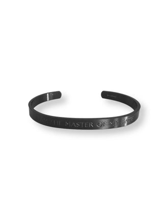 "I Am The Master Of My Fate " Bracelet - anthracite matt - Prezzi