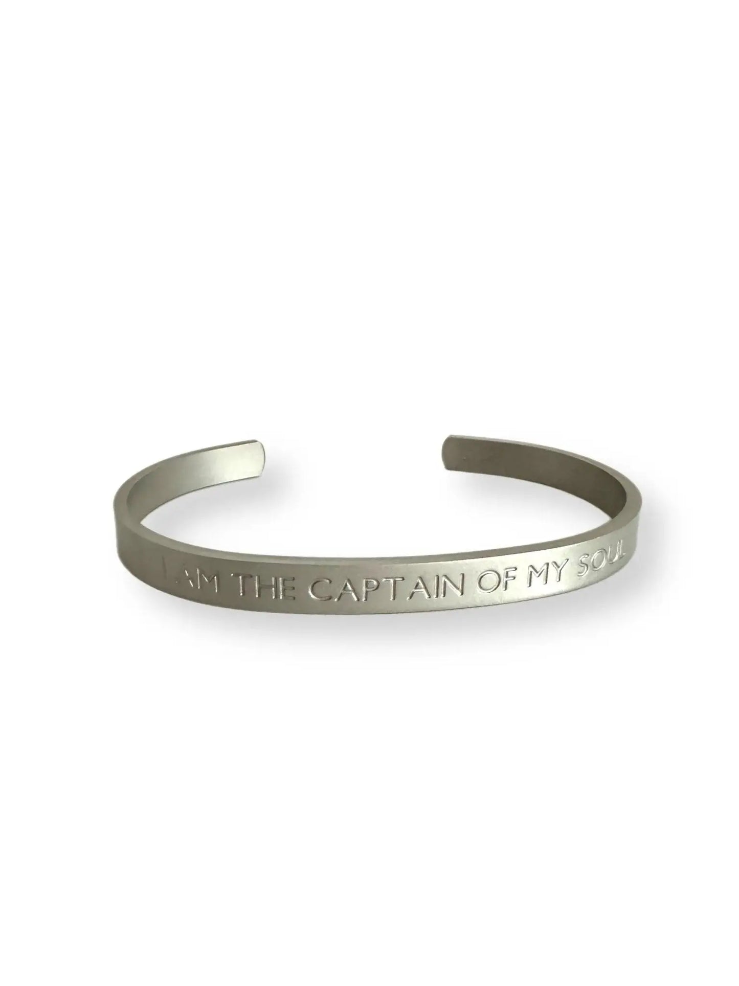 "I Am The Captain Of My Soul" Bracelet - silver matt - Prezzi