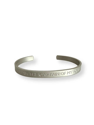 "I Am The Captain Of My Soul" Bracelet - silver matt - Prezzi