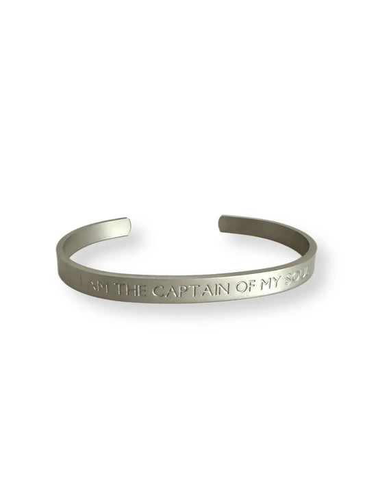 "I Am The Captain Of My Soul" Bracelet - silver matt - Prezzi