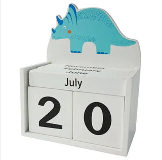 Dinosaur Wooden Block Calendar - Prezzi