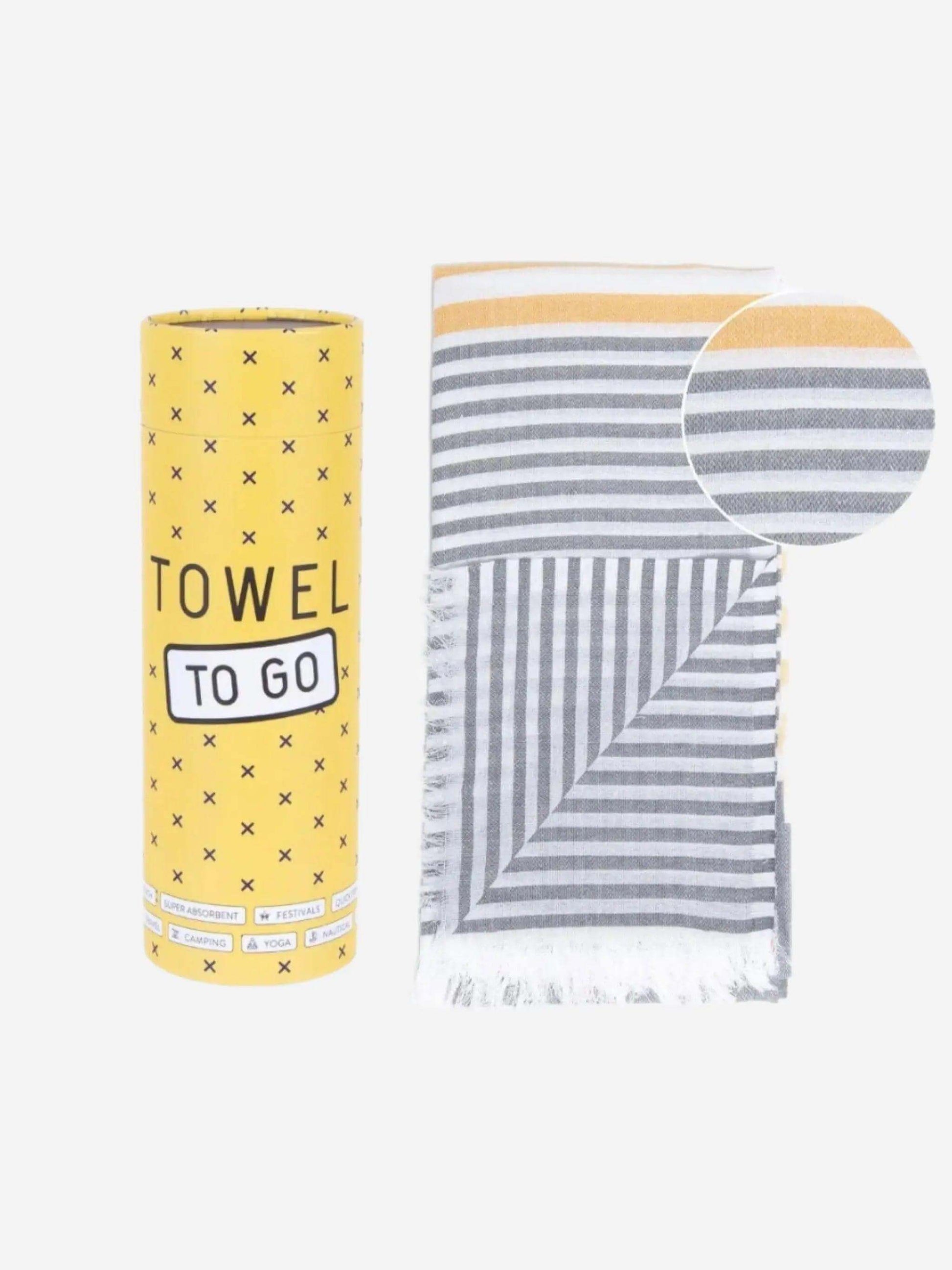 Towel to Go Bali Hammam Towel Grey/Mustard - Prezzi