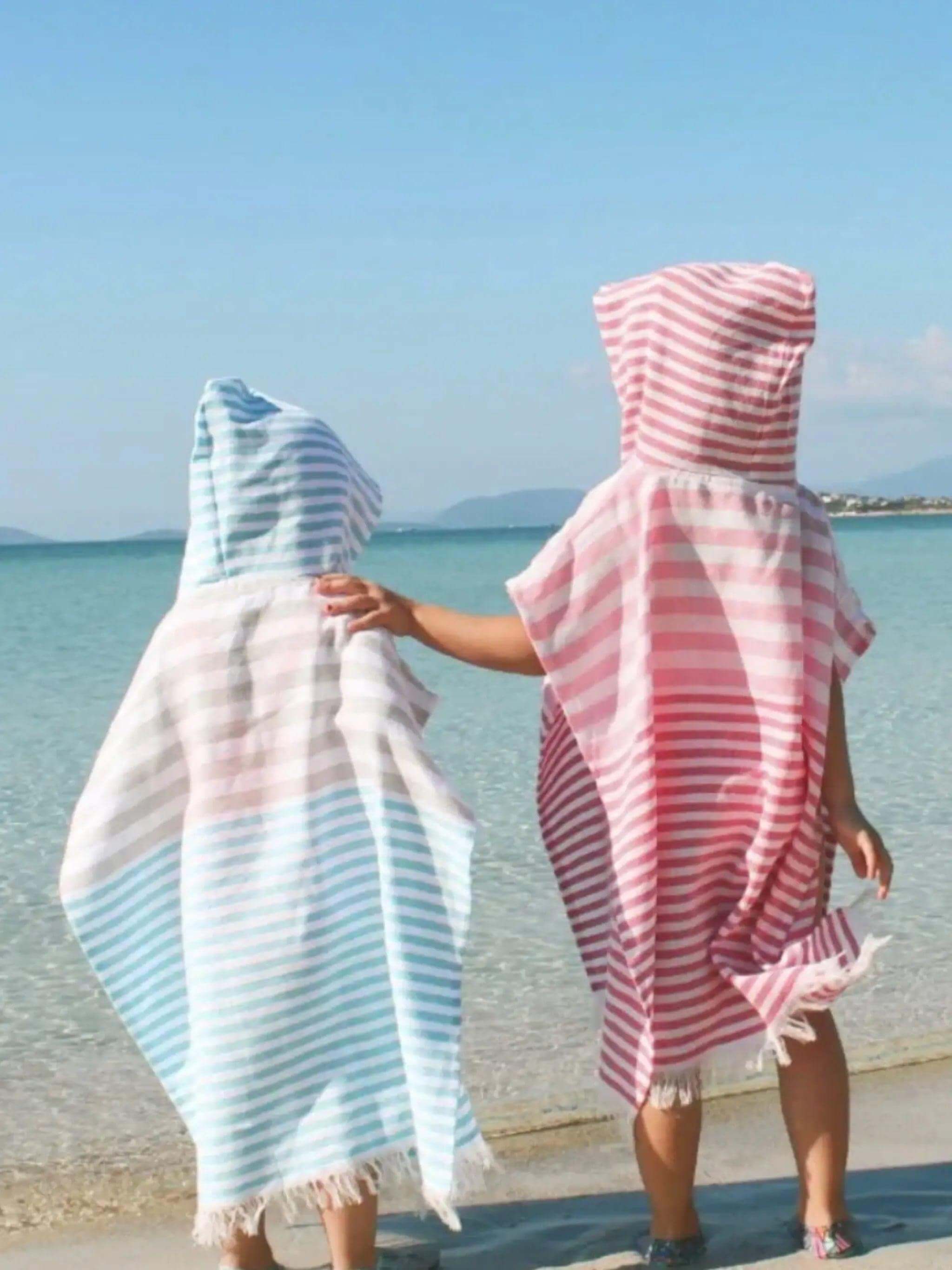 Towel to Go Kids Hooded Beach Poncho Rosa - Prezzi