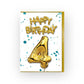 4th Birthday Card - Age 4 Blue Brainbox Candy