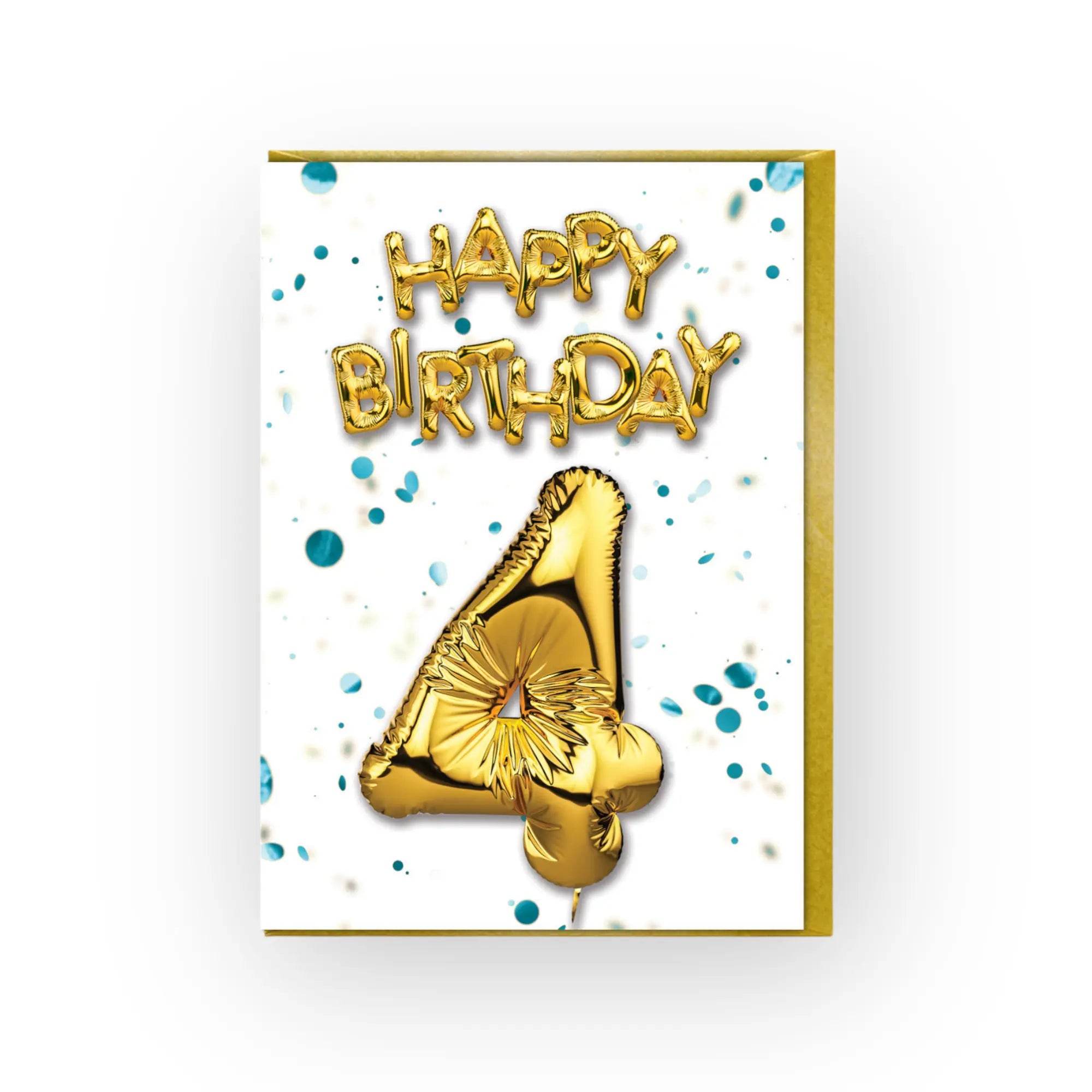 4th Birthday Card - Age 4 Blue Brainbox Candy