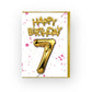 7th Birthday Card - Age 7 Pink Brainbox Candy