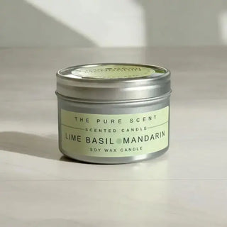 Mini Lime Basil & Mandarin Soy Candle THE PURE SCENT