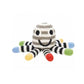 Pebble Black and White Striped Organic Octopus Rattle Pebble