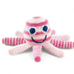 Pebble Pink Striped Organic Octopus Rattle Pebble