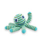 Pebble Green Striped Organic Octopus Rattle Pebble