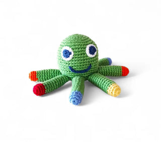 Pebble Green Organic Octopus Rattle Pebble