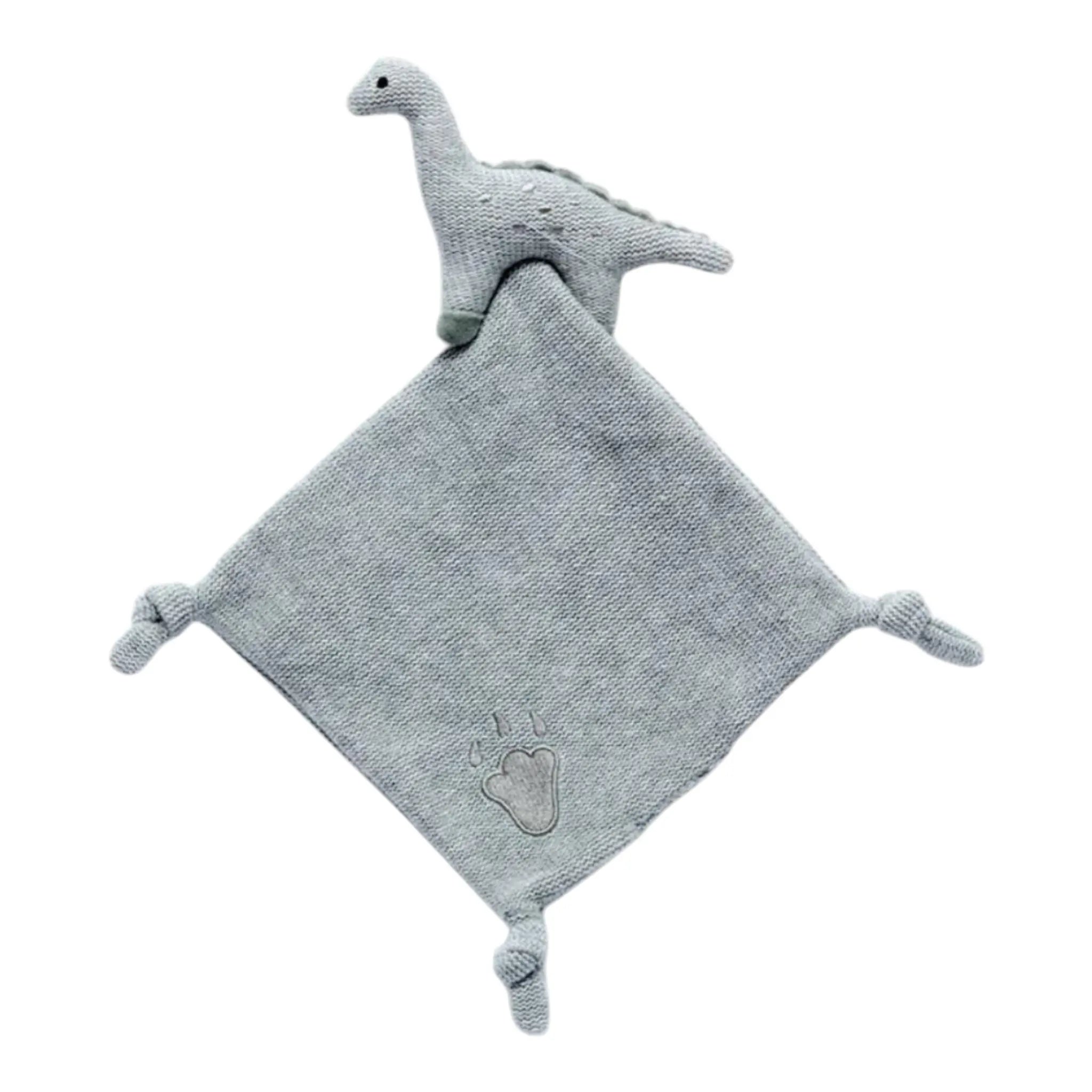 Knitted Organic Grey Knitted Dinosaur Comforter Best Years