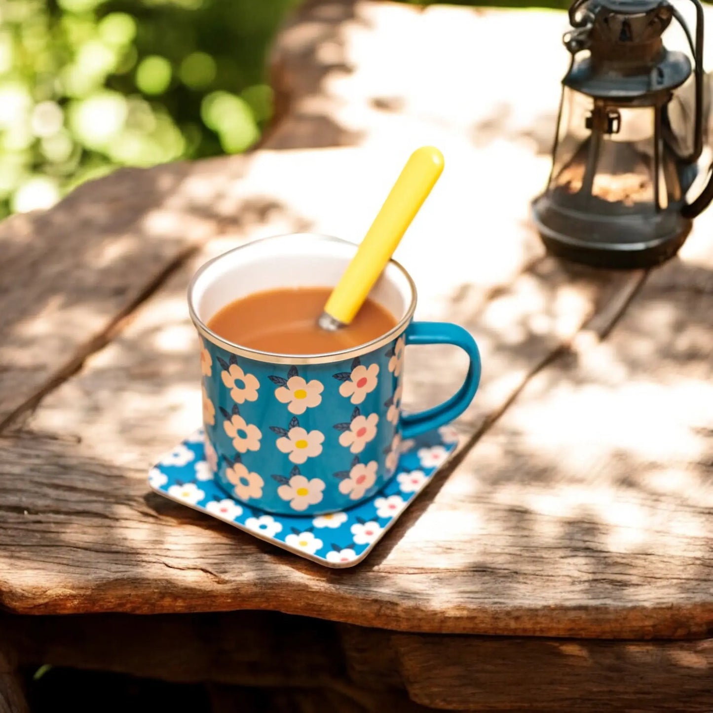 Enamel Happy Retro Ocean Mug and Coaster - Prezzi