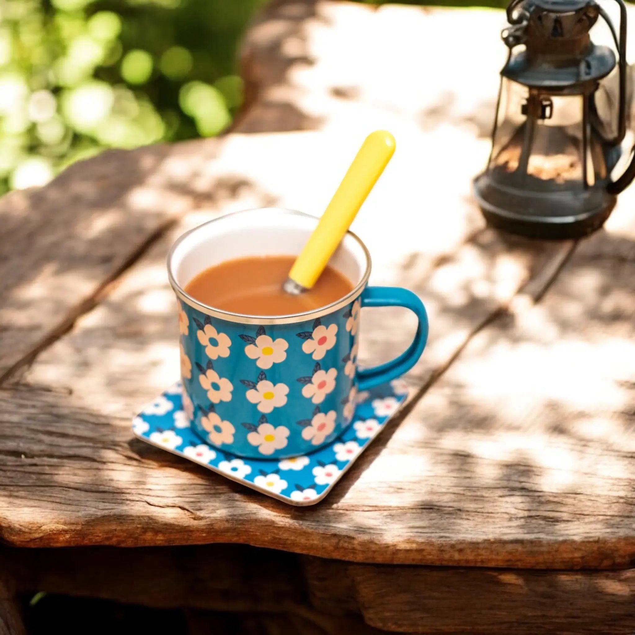 Enamel Happy Retro Ocean Mug and Coaster - Prezzi