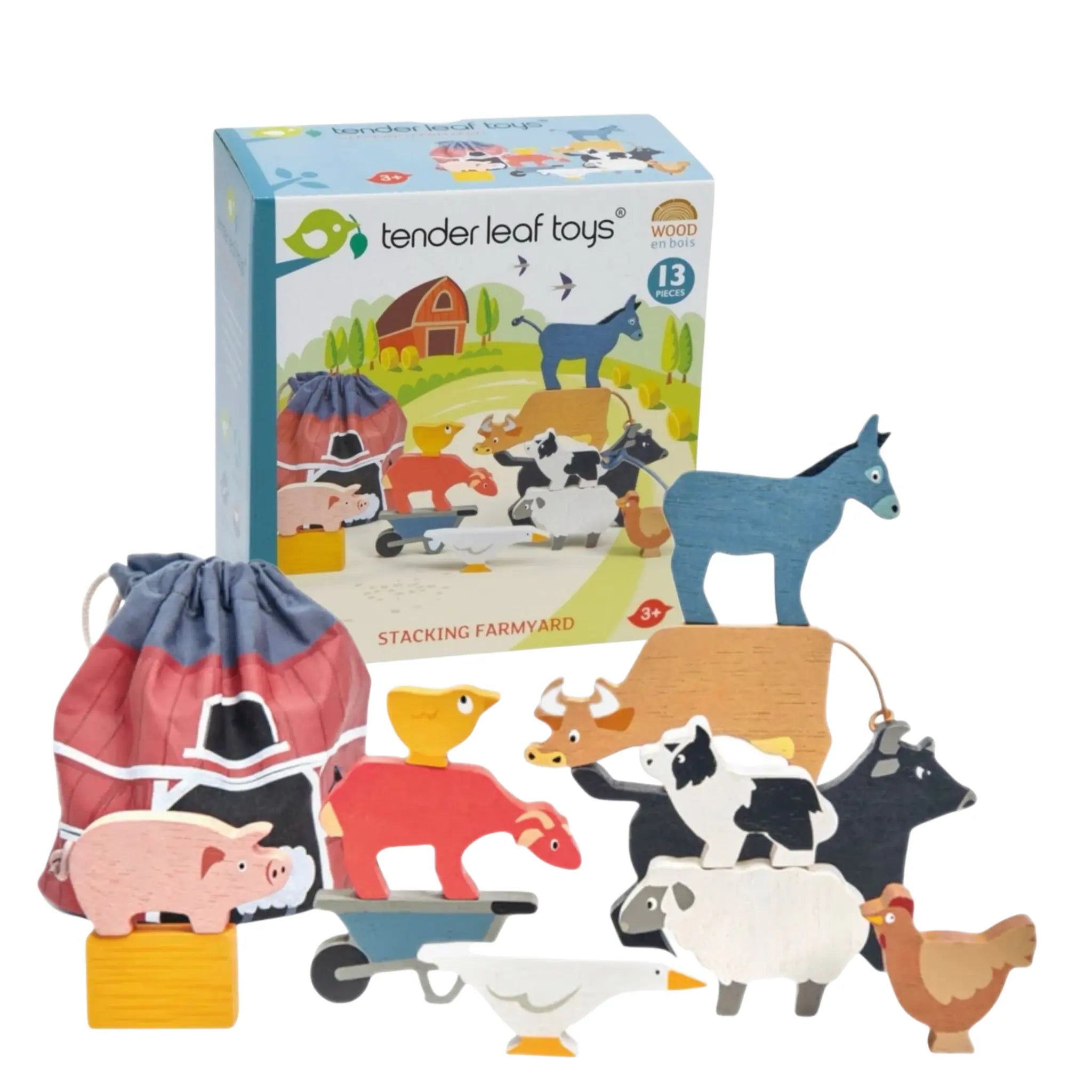 Farmyard Stacking Wooden Playset - Prezzi