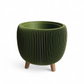 RETRO RIBBED PLANTER MATTE OLIVE