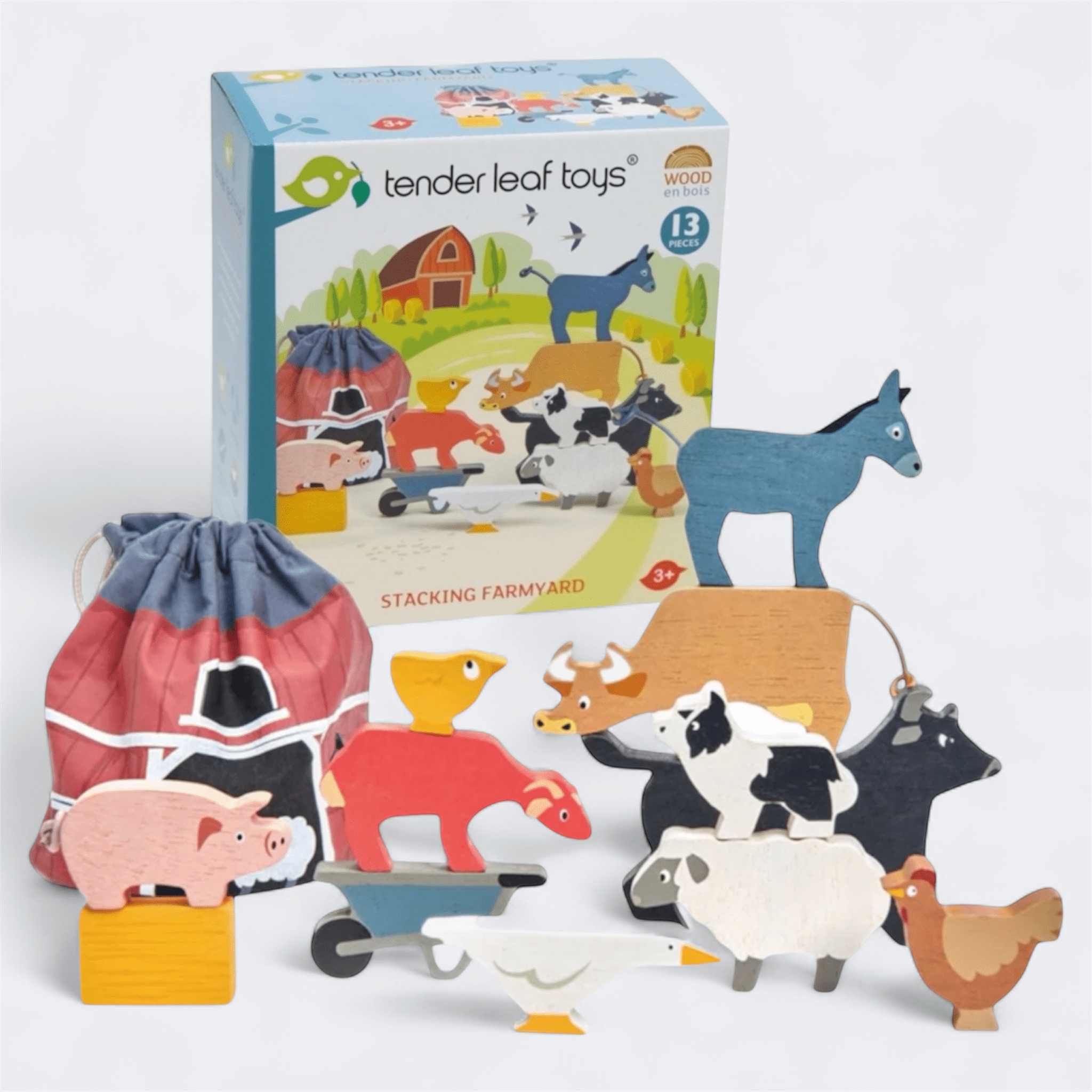 Farmyard Stacking Wooden Playset - Prezzi