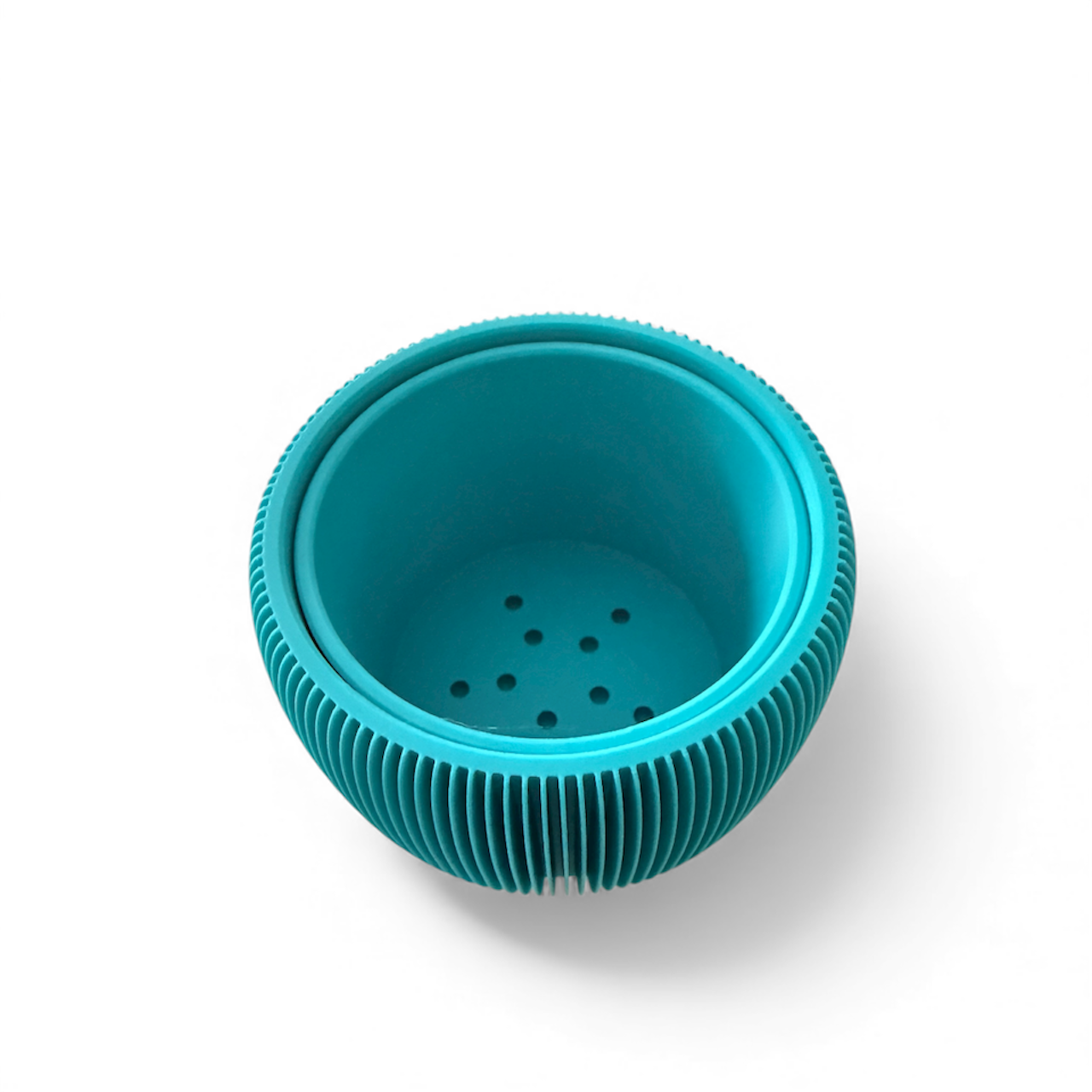 RETRO RIBBED PLANTER TURQUOISE SATIN Millees