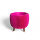 RETRO RIBBED PLANTER RASPBERRY SATIN Millees