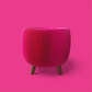 RETRO RIBBED PLANTER RASPBERRY SATIN Millees
