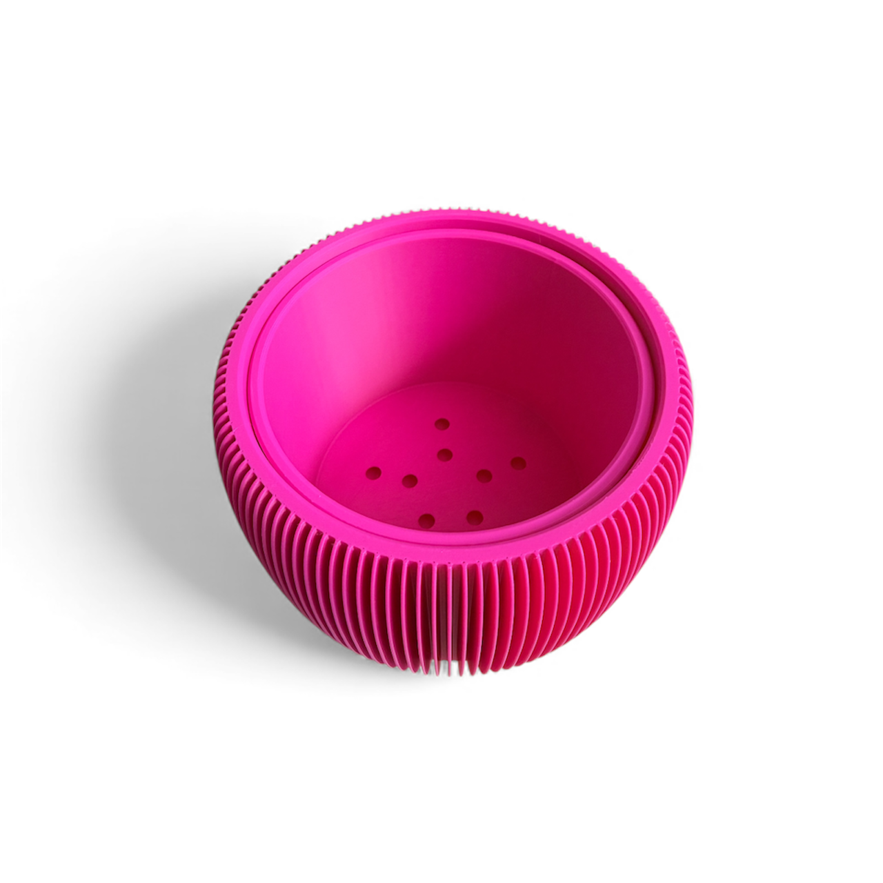 RETRO RIBBED PLANTER RASPBERRY SATIN Millees