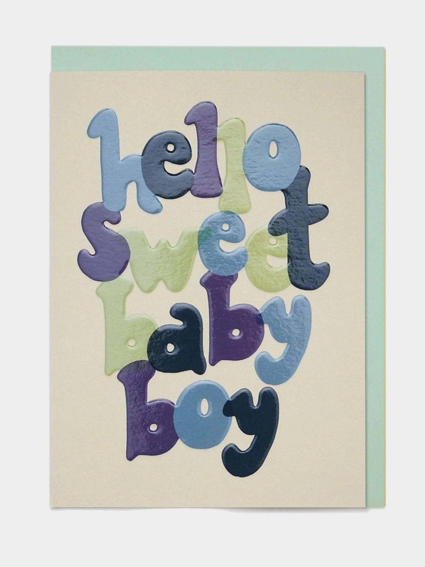 Baby boy card with luxury finish - Prezzi