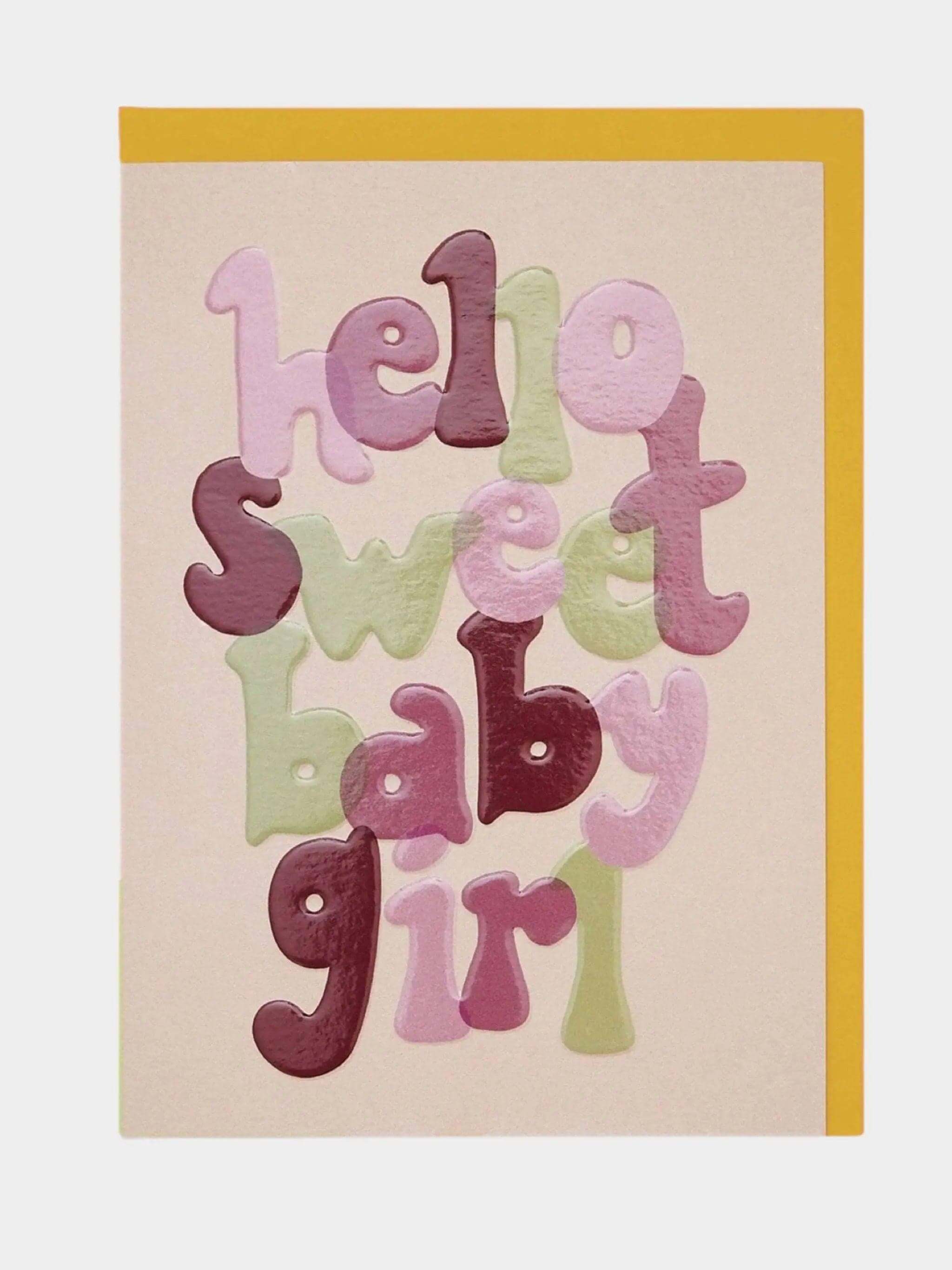 Baby girl card with luxury finish - Prezzi
