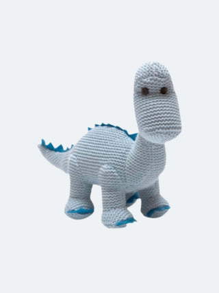 Best Years Diplodocus Dinosaur Knitted Baby Rattle Blue - Prezzi