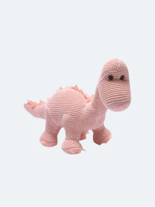 Best Years Diplodocus Dinosaur Knitted Baby Rattle Pink - Prezzi