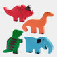 Set of 4 Fair Trade Wooden Dinosaur Toys - Prezzi