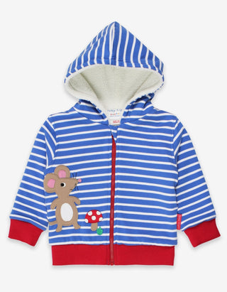 Organic Mouse and Mushroom Applique Hoodie Toby Tiger