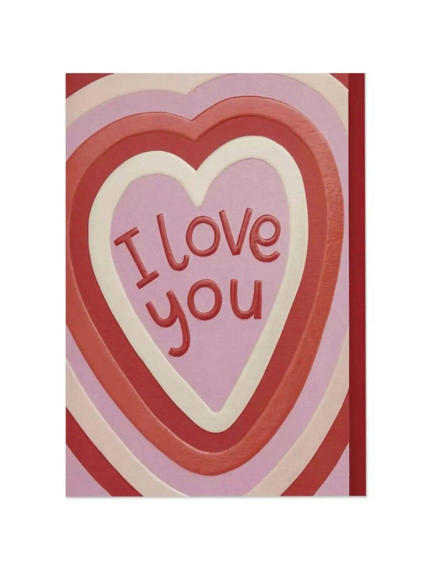 'I Love You' Luxury Card Raspberry Blossom
