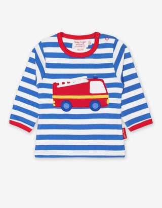 Organic Fire Engine Applique T-Shirt Toby Tiger