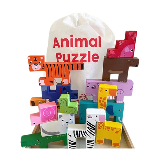 Wooden Stacking Balancing Animal Activity Set - Prezzi