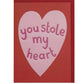 'You Stole My Heart' romance Card Raspberry Blossom