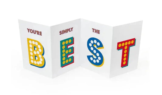 You're Simply The Best Concertina Card Brainbox Candy