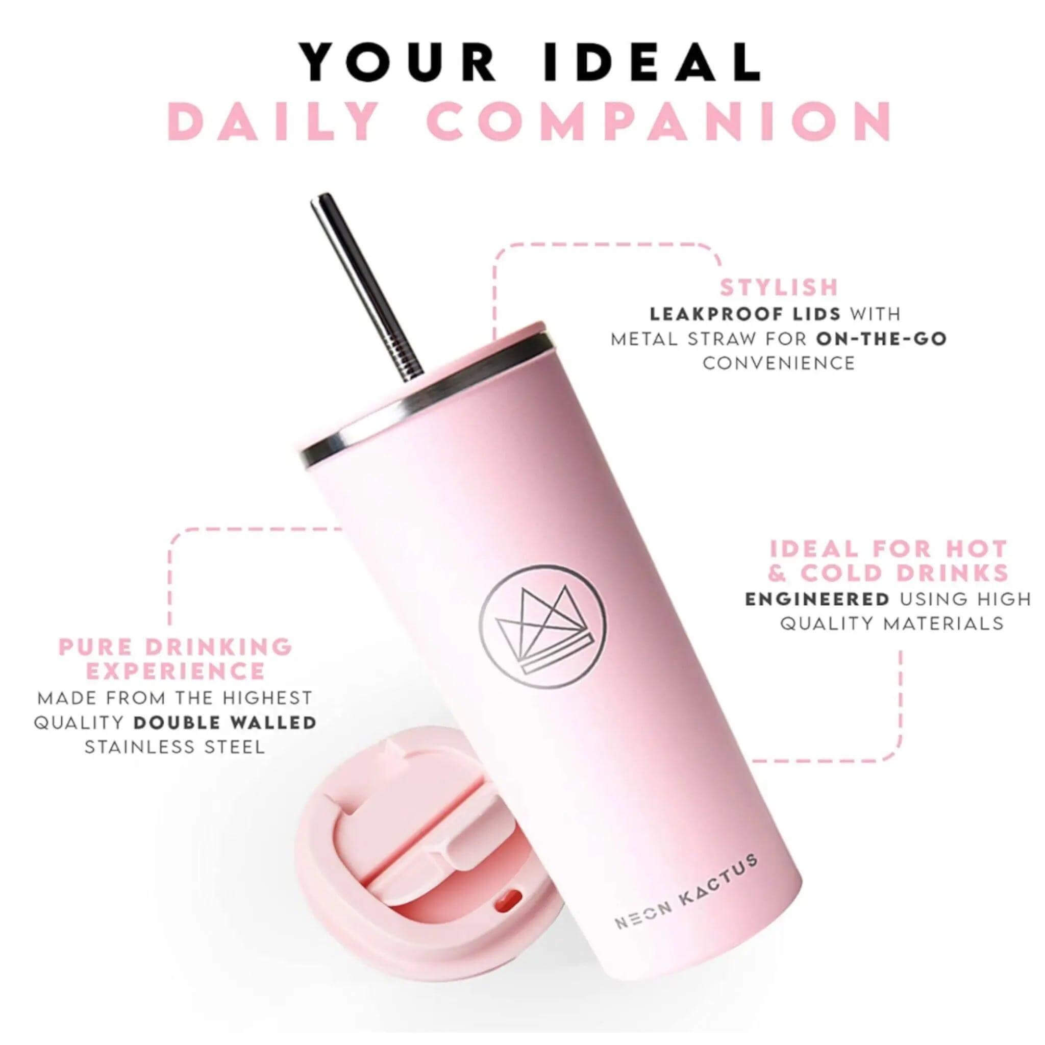 Neon Kactus Large 24oz Pink Flamingo Insulated Tumbler - Prezzi