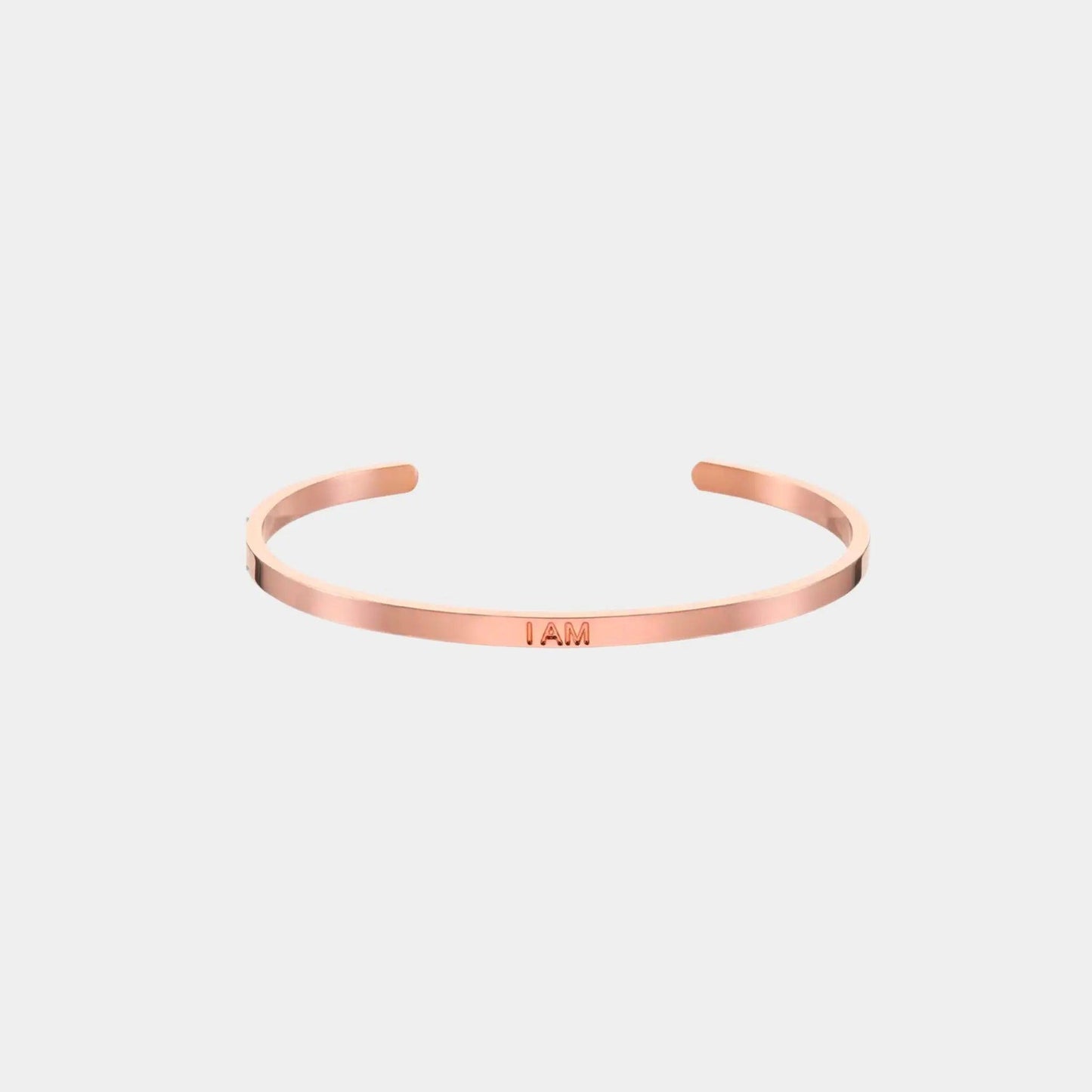 ‘I Am’ Affirmation Bangle Rose Gold - Prezzi