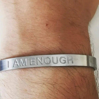 ‘I Am Enough’ - Chunky affirmation bangle - Prezzi