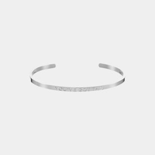 ‘You’ve Got This’ Affirmation Bangle Silver - Prezzi