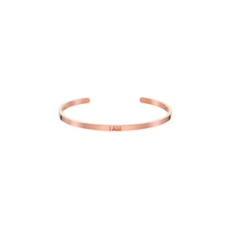 ‘I Am’ Affirmation Bangle Rose Gold - Prezzi